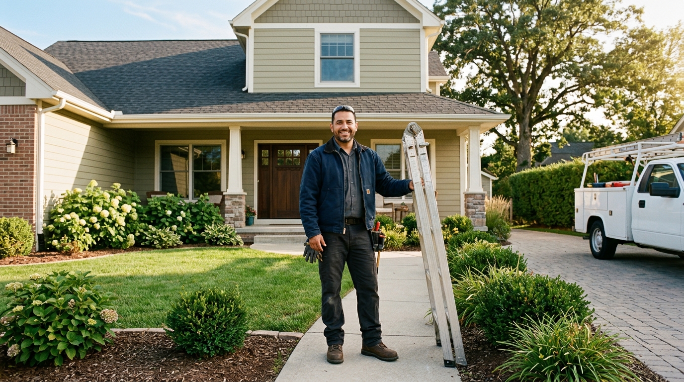 Professional home services worker